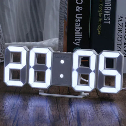 Reloj LED Digital 3D - Pantalla con Fecha, Hora y Temperatura