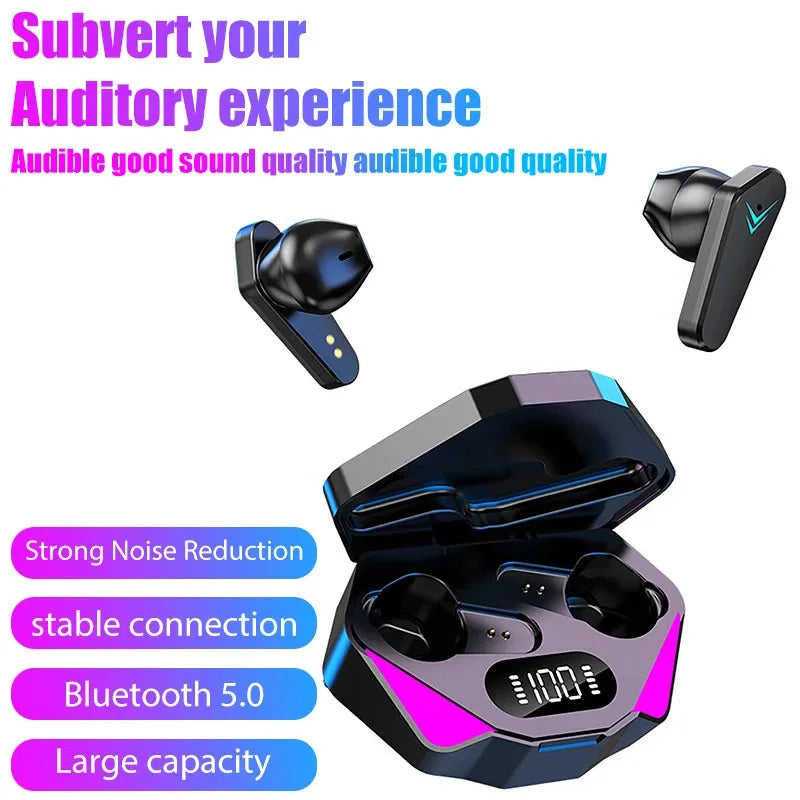 Auriculares In-Ear Inalámbricos TWS X15 - Gaming 9D HiFi con Mic y Baja Latencia