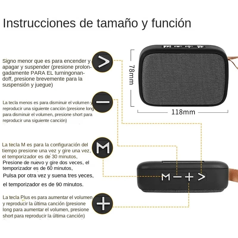 Parlante Portátil Mini Bluetooth 5.0 - Sonido Hi-Fi