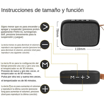 Parlante Portátil Mini Bluetooth 5.0 - Sonido Hi-Fi