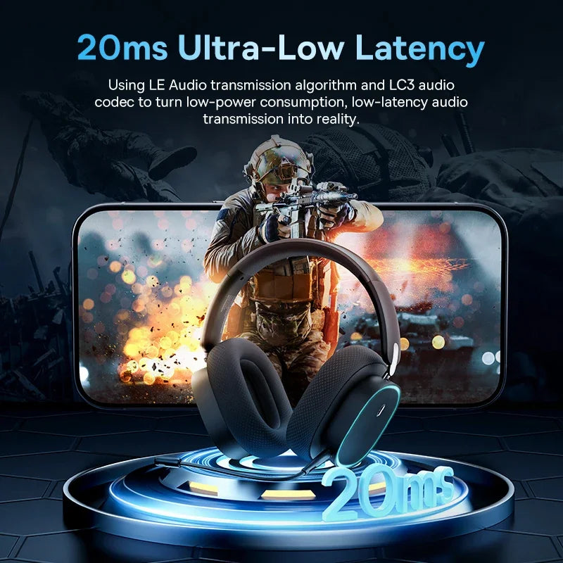 Auriculares Gaming Inalámbricos Baseus GH02 - Bluetooth 5.3 RGB con Mic