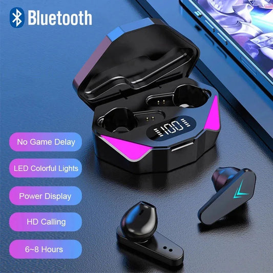 Auriculares In-Ear Inalámbricos TWS X15 - Gaming 9D HiFi con Mic y Baja Latencia