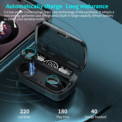 Auriculares Inalámbricos M10 - Bluetooth con Power Bank Integrado