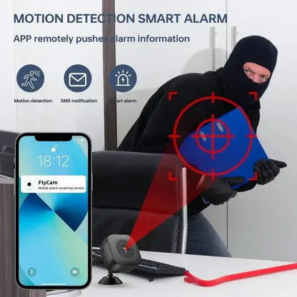 Mini Cámara de Seguridad WiFi 4K con Visión Nocturna y Detección de Movimiento